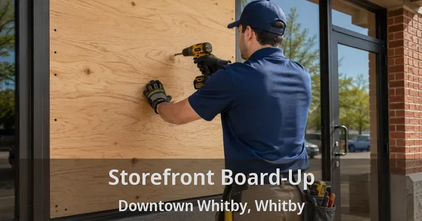 Storefront Board-Up Downtown Whitby, Whitby - ON