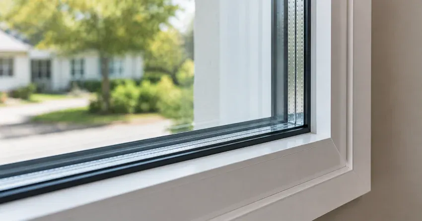 technician replacing window weatherstripping in Whitby home