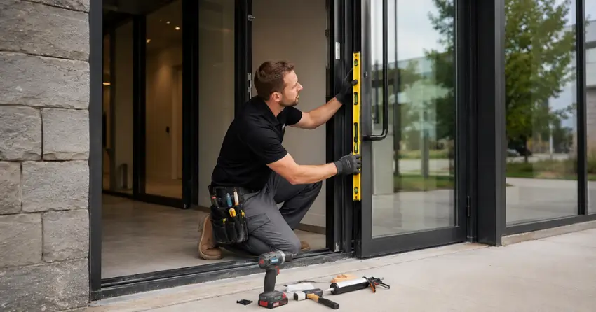 commercial glass door frame installation Rolling Acres, Whitby