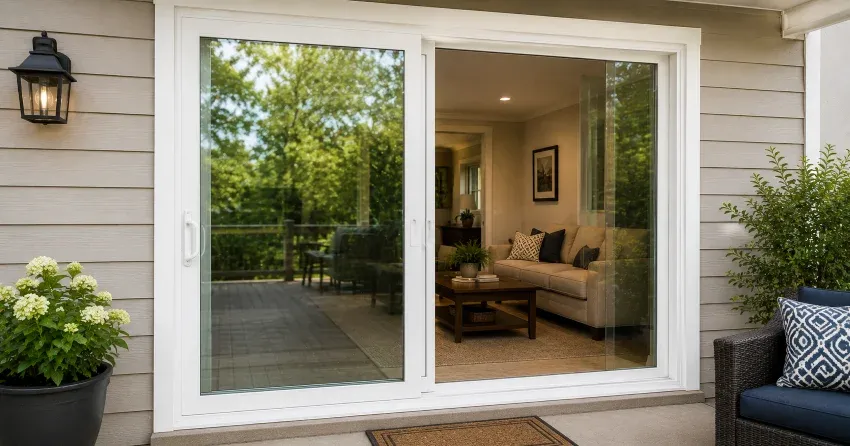 new patio door replacement installed in Brooklin, Whitby home